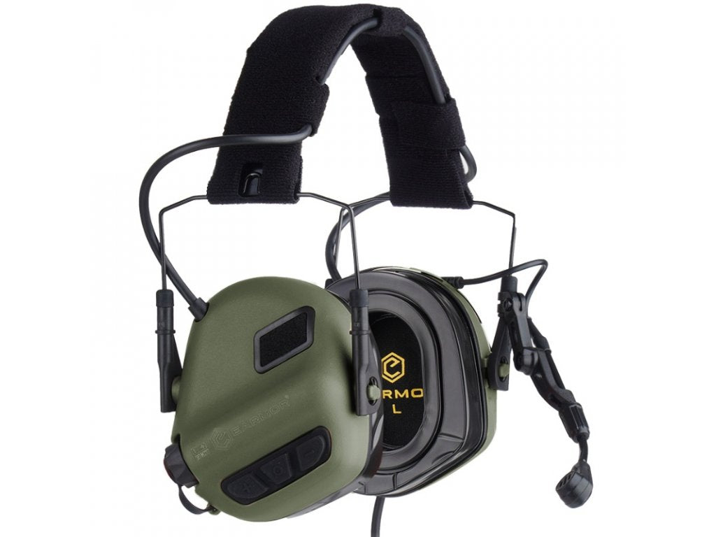 EARMOR M32 PLUS Electronic Tactical Headset - Foliage Green