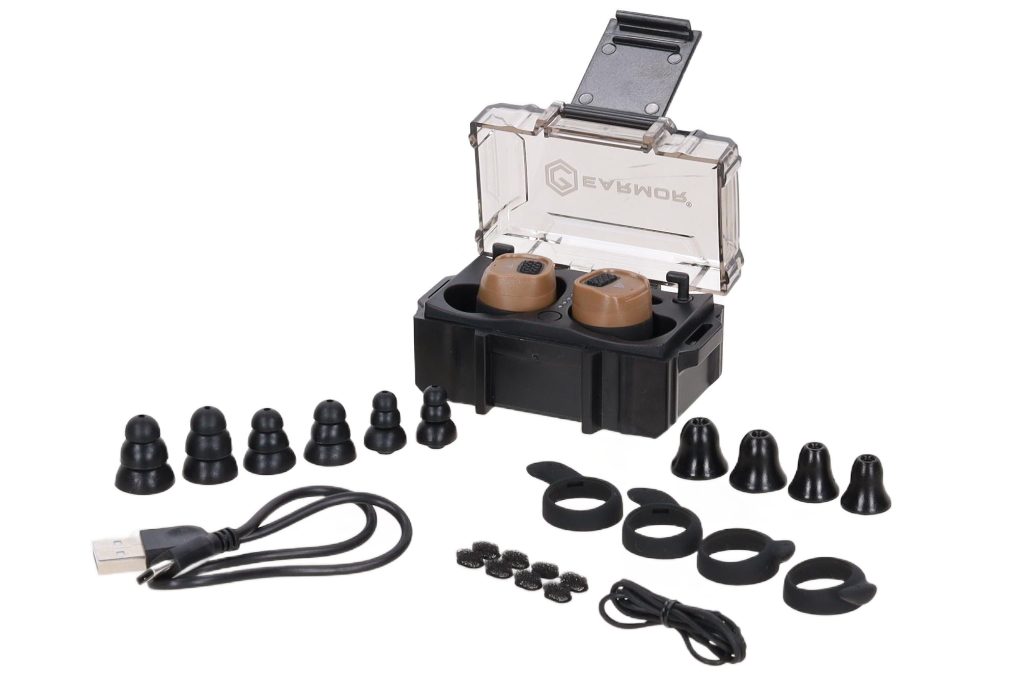 Earmor M20T PRO Active Hearing Protectors, Coyote Brown-1