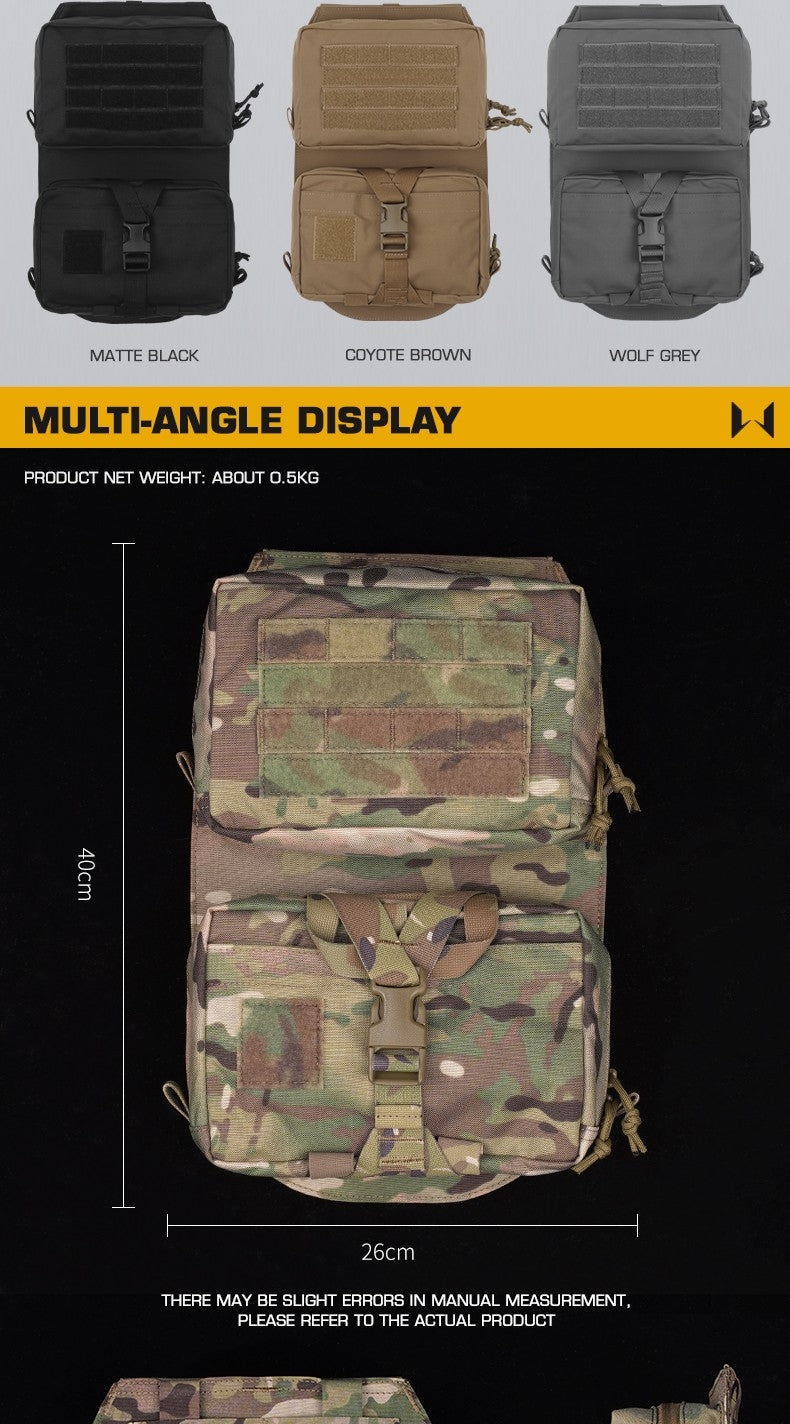 WST Scarab Tactical Molle Backplate - MC Home > All products > Airsoft equipment and guns cases > Army backpacks and bags > Camelbags Wosport