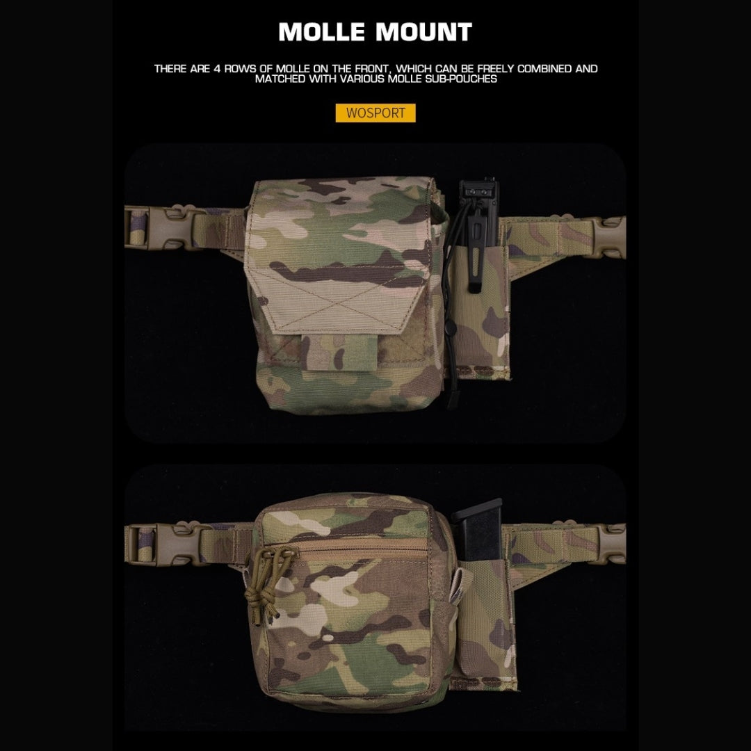 WST Fanny Pack Molle Adapter Panel , Small (4 Rows) - MC Home > All products > Airsoft equipment and guns cases > Pouches, pockets, discarders > Multipurpose Wosport