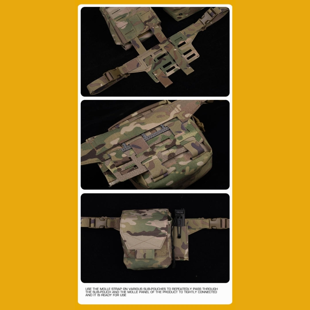 WST Fanny Pack Molle Adapter Panel , Small (4 Rows) - Ranger Green Home > All products > Airsoft equipment and guns cases > Pouches, pockets, discarders > Multipurpose Wosport