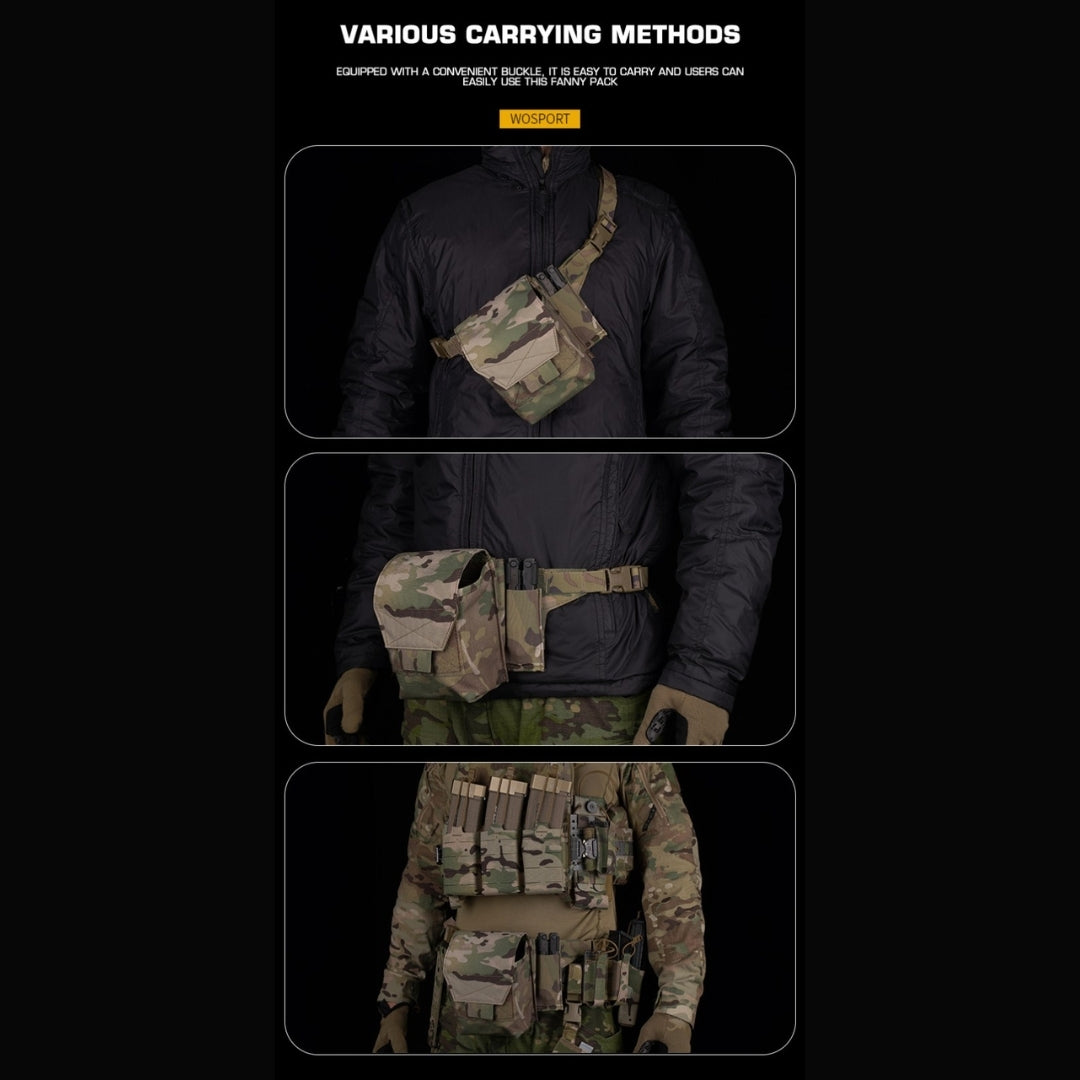 WST Fanny Pack Molle Adapter Panel , Small (4 Rows) - Black Home > All products > Airsoft equipment and guns cases > Pouches, pockets, discarders > Multipurpose Wosport