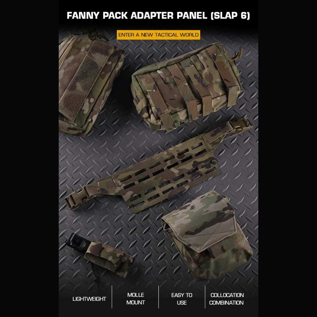 WST Fanny Pack Molle Adapter Panel , Large (6 Rows) - MC Home > All products > Airsoft equipment and guns cases > Pouches, pockets, discarders > Multipurpose Wosport