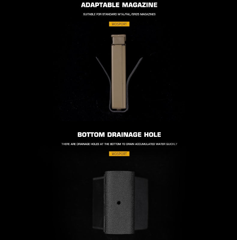 WST Kydex Insert for 7.62 Magazine Pouch, Medium - Black Home > All products > Airsoft equipment and guns cases > Pouches, pockets, discarders > Pouches for rifle trays > Cuts for storage Mid-cap Magazines for 7.62 (AK/417) Wosport