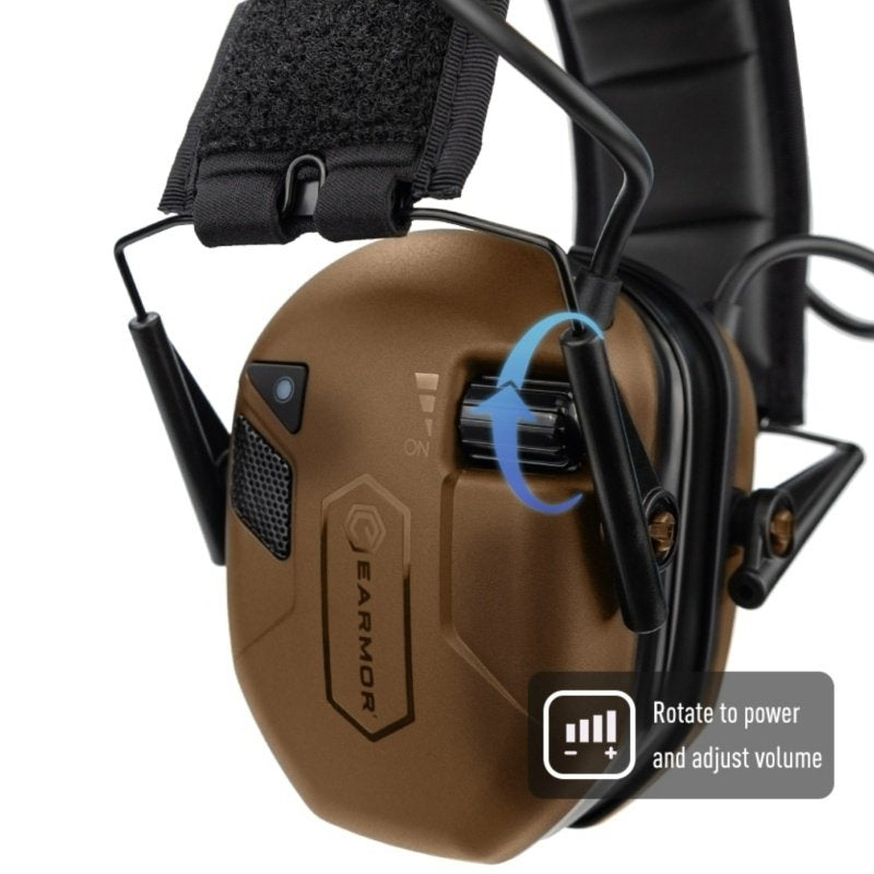 EARMOR M300T Bluetooth Electronic Hearing Protector - Coyote Brown