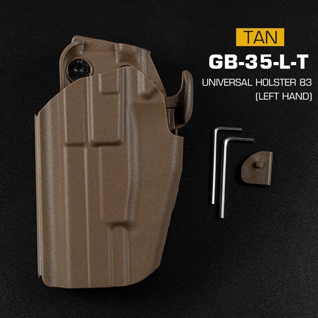 Universal Belt Holster (Glock 17, P226, M92F) Left Hand - Tan