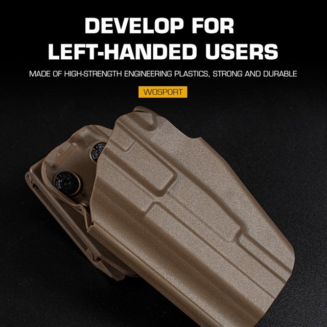 Universal Belt Holster (Glock 17, P226, M92F) Left Hand - Tan