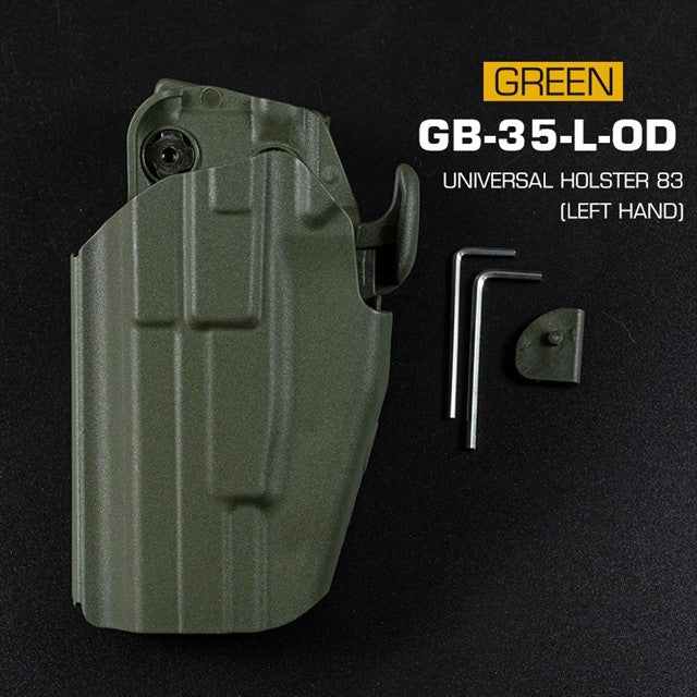 Universal Belt Holster (Glock 17, P226, M92F) Left Hand - Green