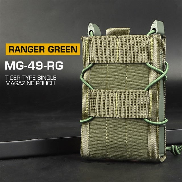 WST Tiger Type 5.56 Magazine Molle Pouch - Ranger Green Home > All products > Airsoft equipment and guns cases > Pouches, pockets, discarders > Pouches for rifle trays > Pouches for storage Mid-cap Magazines for 5.56 (M4/M16) Wosport