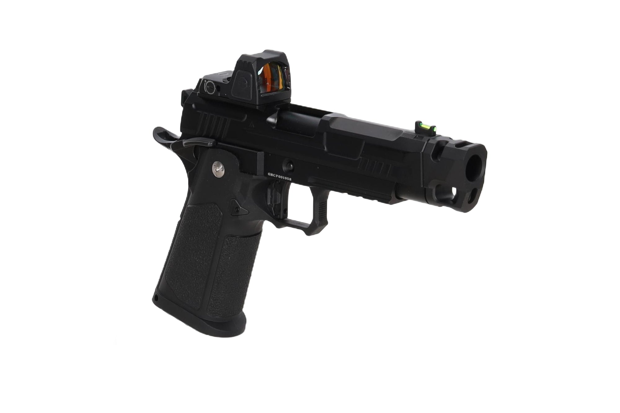 Vanguard 4.3" Hi-Capa GBB + red dot + compensator Black