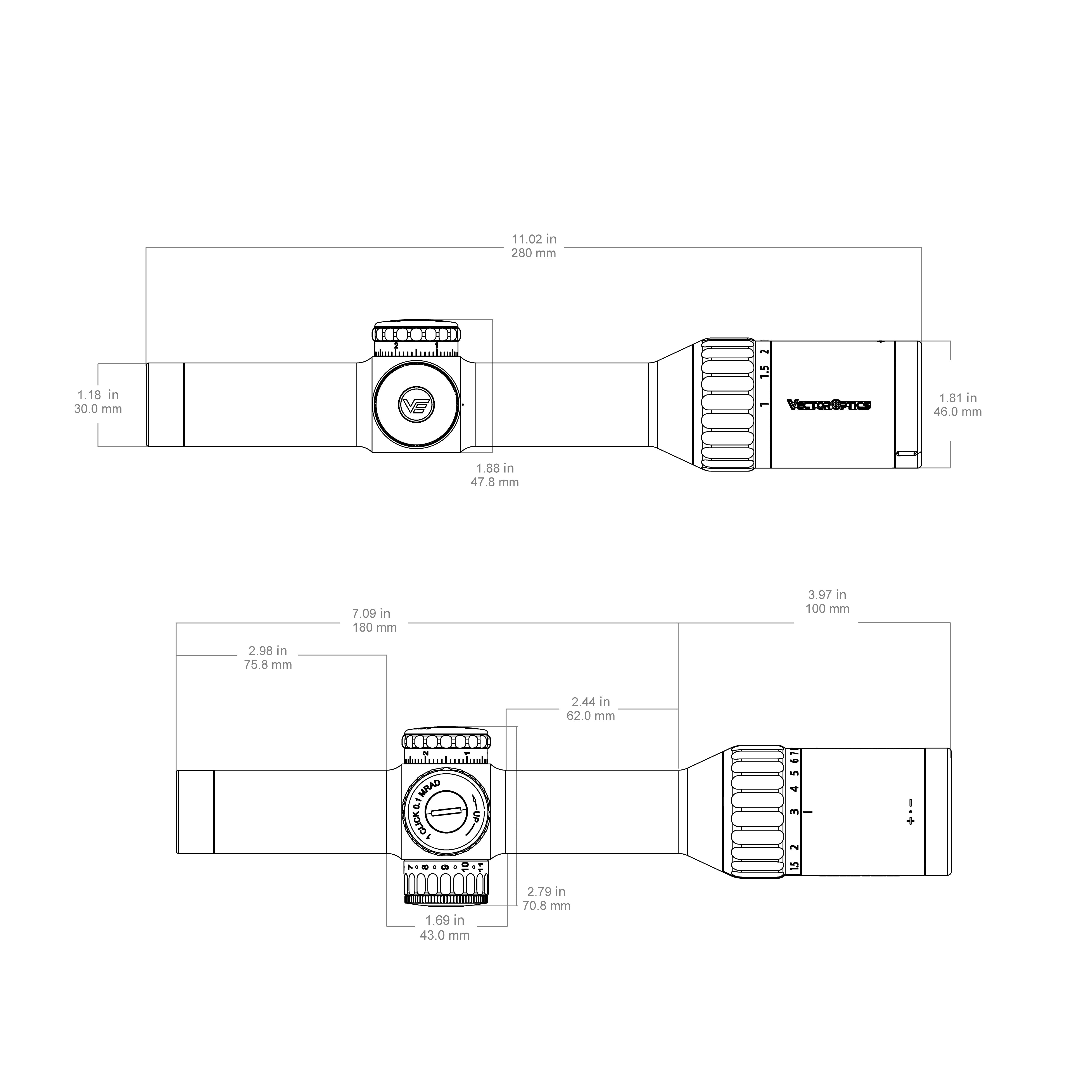 CONTINENTAL X10 1-10x24i ED Fiber LPRiflescope