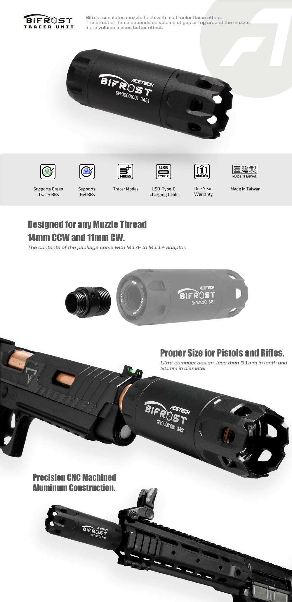 BIFROST Tracer Unit with Muzzle Flame - Chamaleon