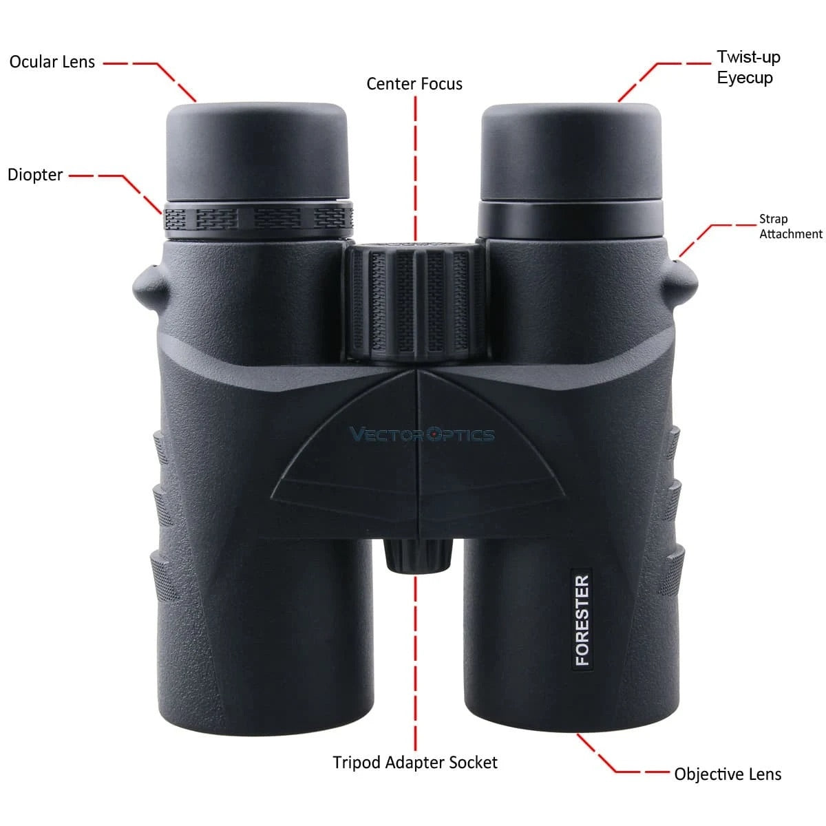 Binocular FORESTER 10x42 - Black