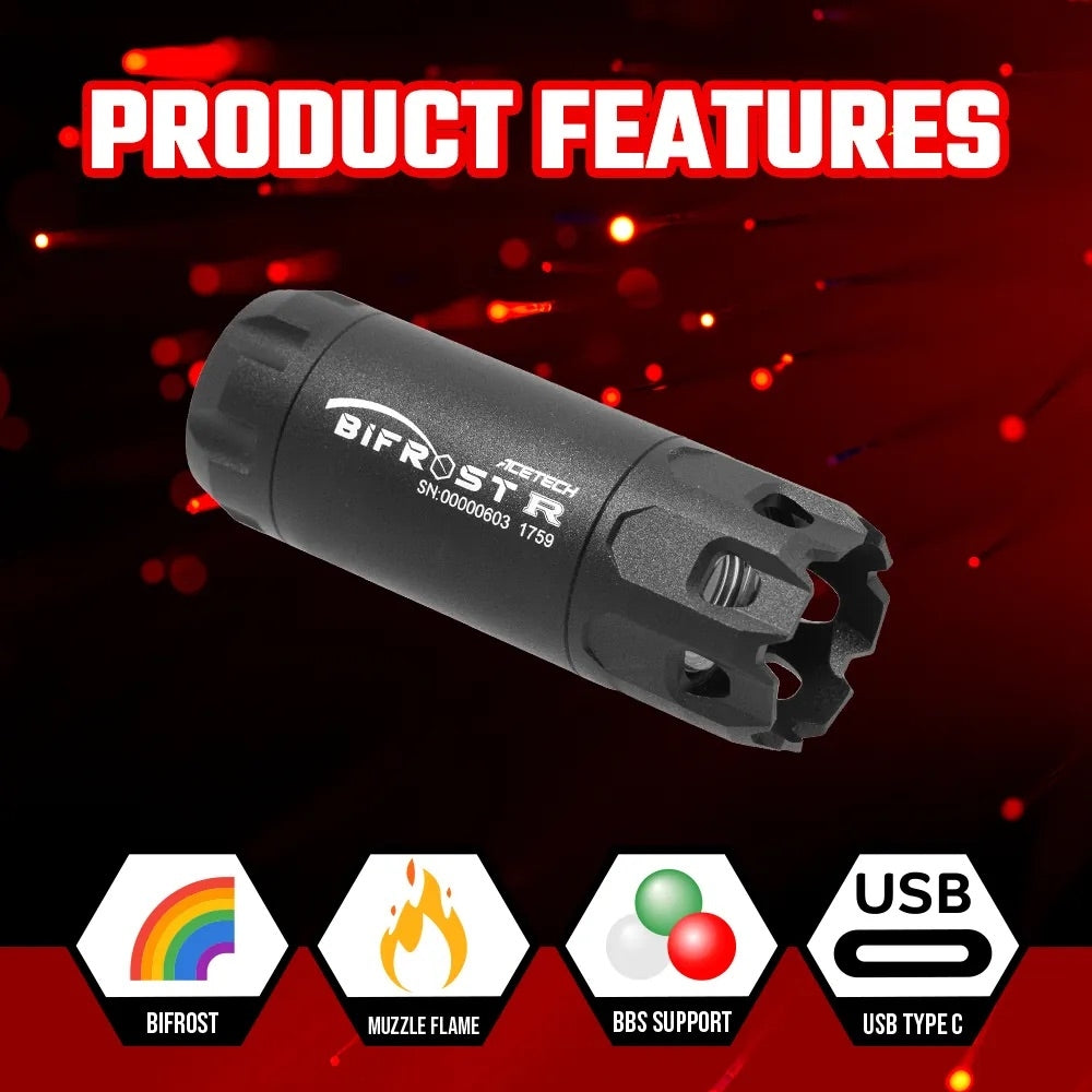 BIFROST R Tracer Unit with Muzzle Flame - Red