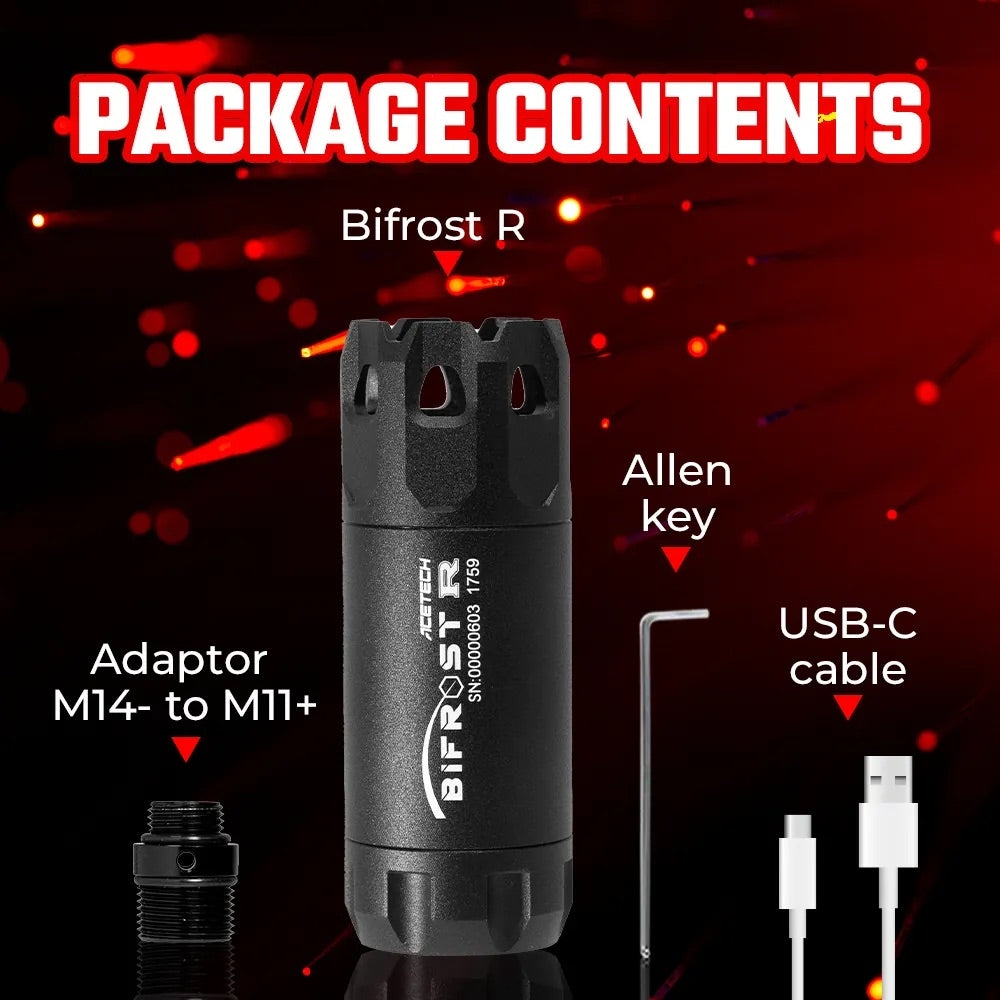 BIFROST R Tracer Unit with Muzzle Flame - Red