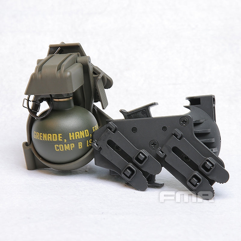 FMA Frag Grenade Tac Holster M67 Green Rapid Access For Airsoft MilSim Tactics Fast Draw Retention
