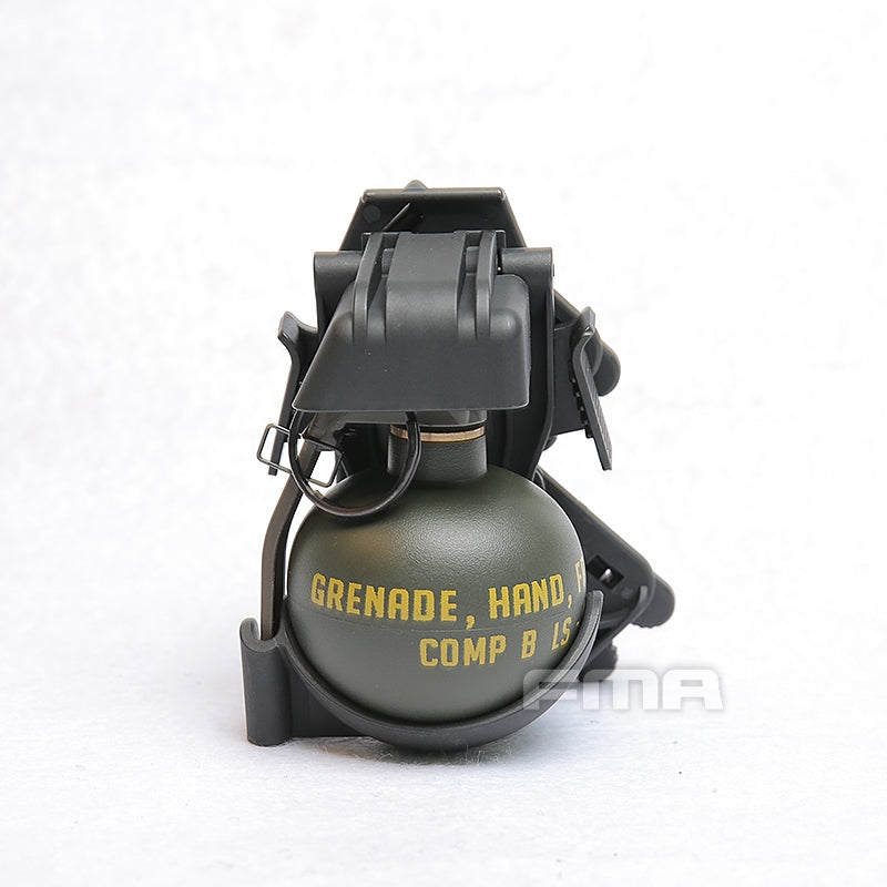 FMA Frag Grenade Tac Holster M67 Green Rapid Access For Airsoft MilSim Tactics Fast Draw Retention
