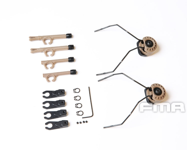 FMA Headphone Universal Modular FARA OTH Attach ARC Rail Kit - Tan
