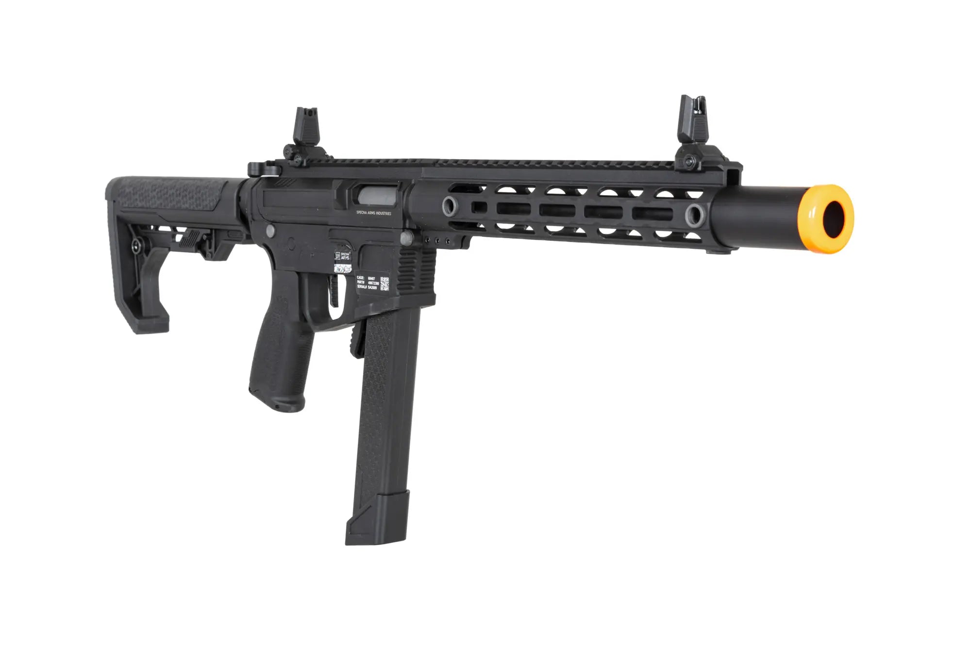 Airsoft Replica SA-FX02 FLEX HAL ETU machine gun with orange flash hider