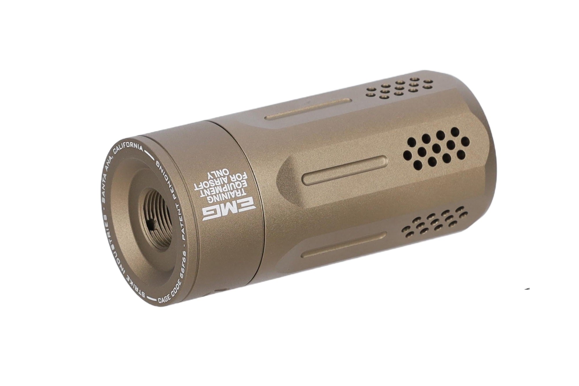 King Arms x Strike Industries OPPRESSOR LITE Flat Dark Earth Exhaust Device