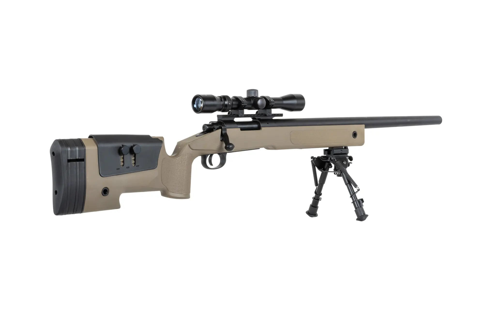 SA-S02 CORE High Velocity Upgraded sniper gun with scope and bipod | Tan