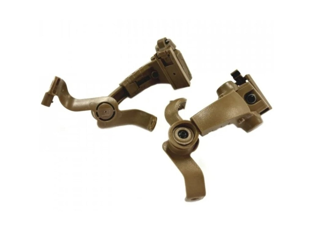 EARMOR M16A Helmet Adapters for M32 PLUS Headset, ARC Mount - Coyote Brown