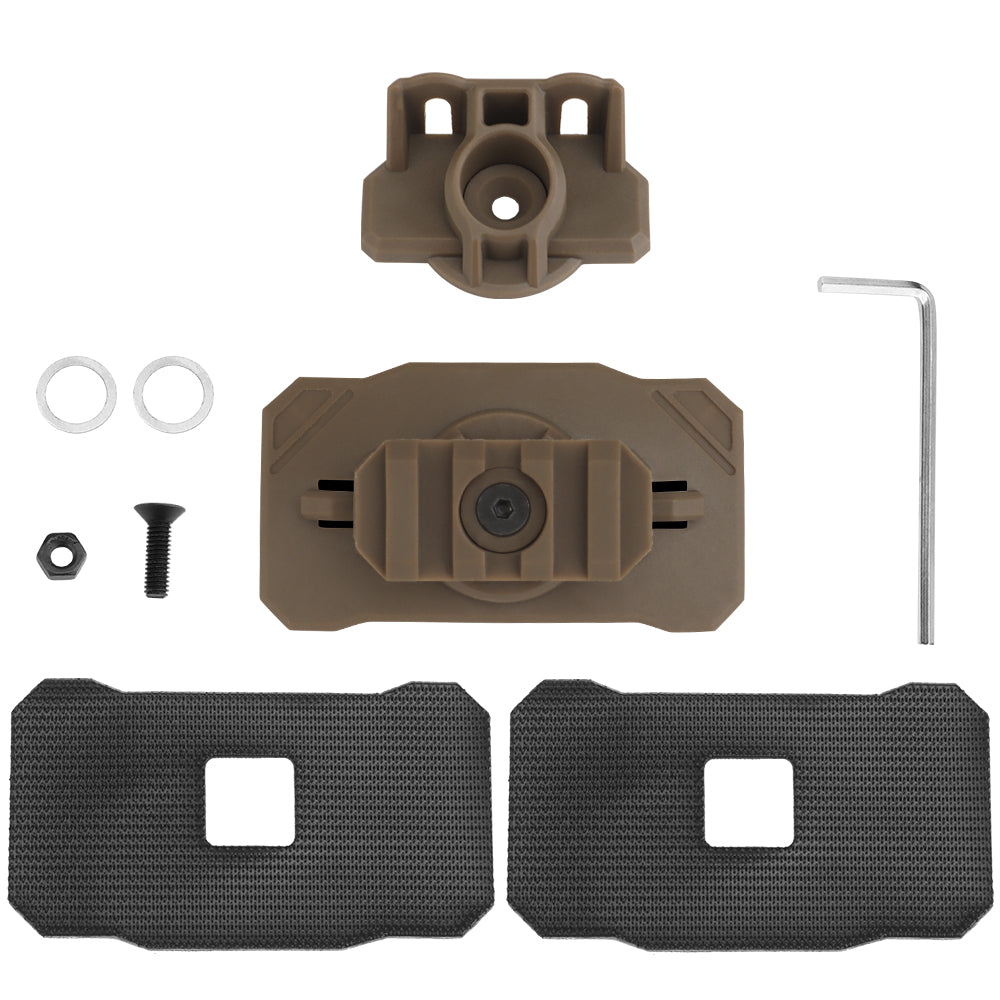 Universal flashlight mount for Tan helmet