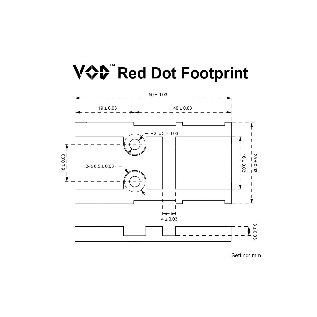 VO FRENZY Plus 1x18x22 Enclosed Red Dot Sight - Black