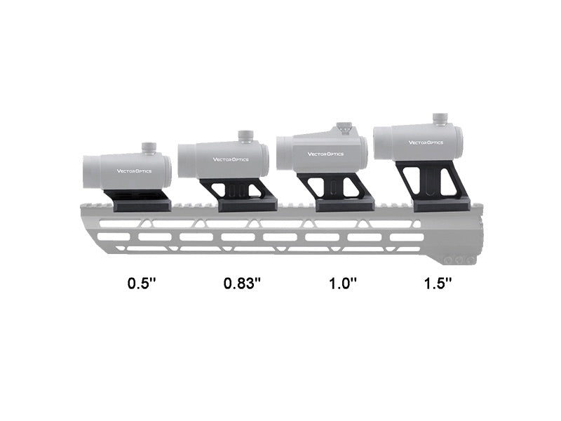 VO 1.5" Profile CANTILEVER T1 / Maverick RIS Riser Mount - Black