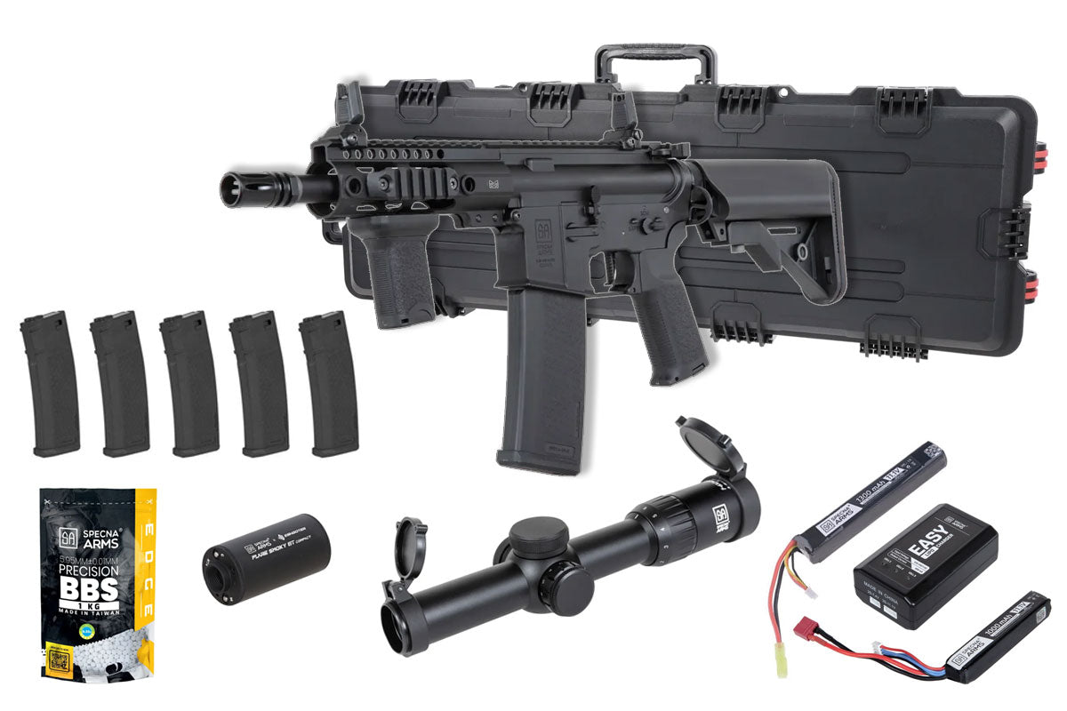 Specna Arms SA-P21 Prime Premium Airsoft Bundle - Rifle, Optic, Batteries, Magazines and Case