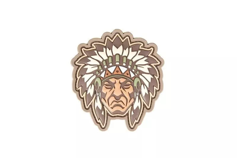 Native American Warrior Head 1 Patch - Multicam