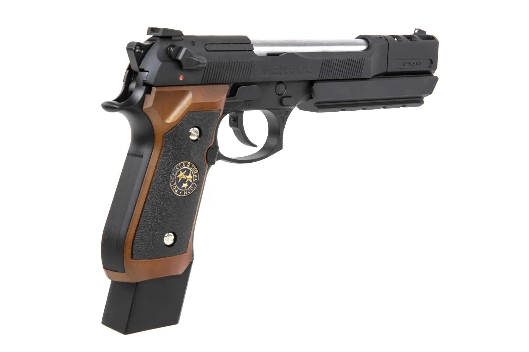 Gas Pistol GP331 BIOHAZARD Mod. B. Burton Brown Grip (Single only)