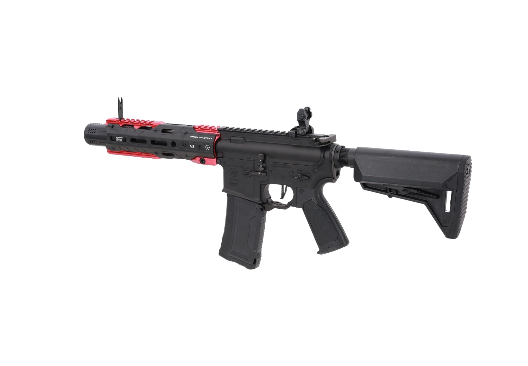 King Arms x Strike Industries Sentinel GRIDLOK® 8.5" Aster SE ETU Black and Red airsoft Carbine-7