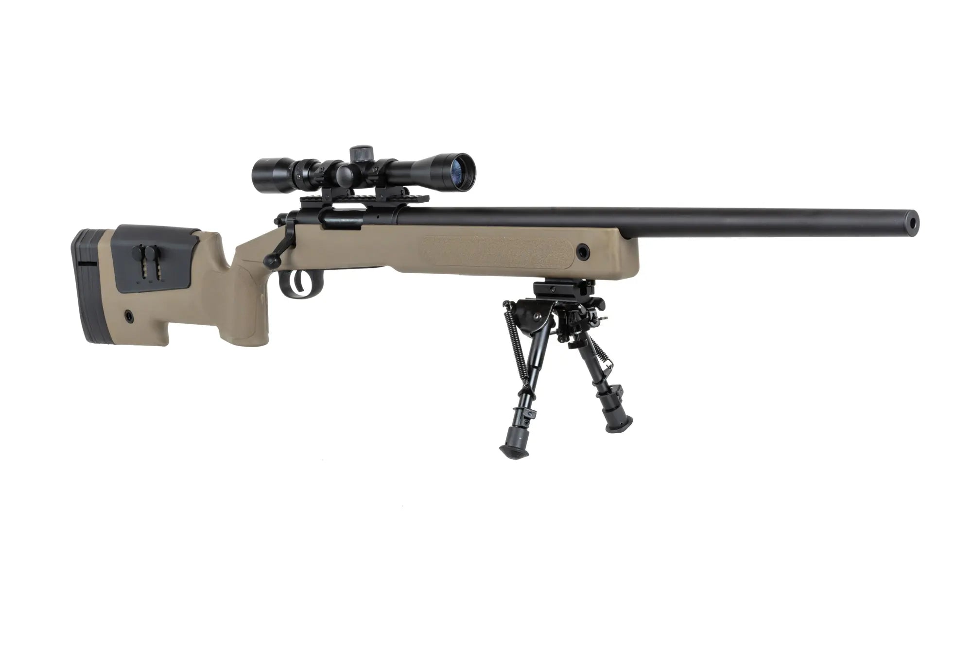 SA-S02 CORE High Velocity Upgraded sniper gun with scope and bipod | Tan