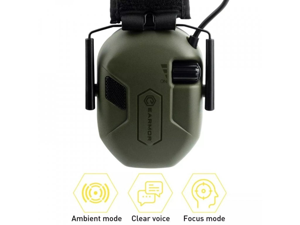 EARMOR M300A Electronic Hearing Protector - Black