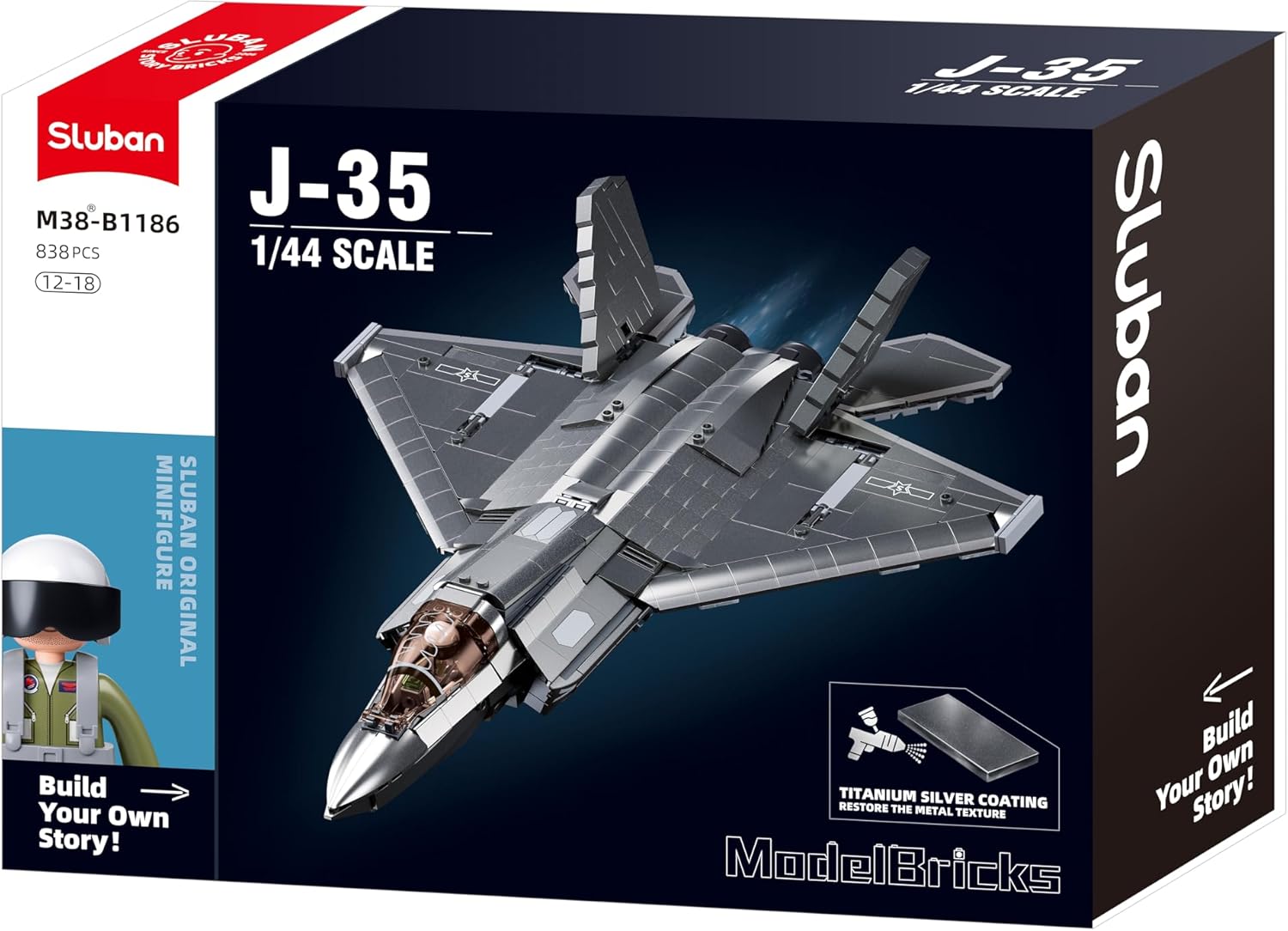 J-35S Stealth Aircraft Metal Coated - B1186