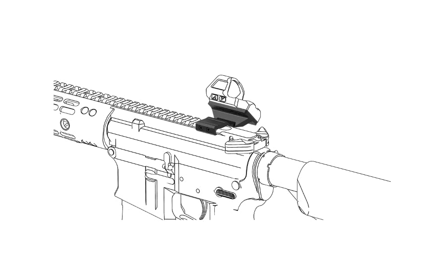 VO Universal 45° Offset Red Dot Sight RIS Mount - Black