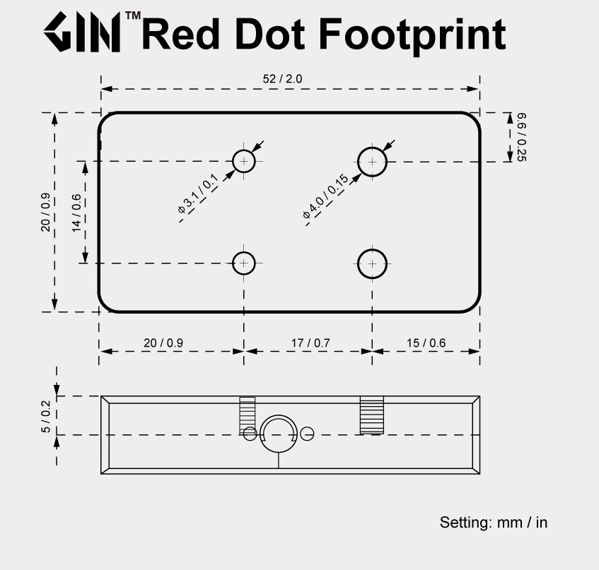 VO RIS Riser Mount (32 mm) for FRENZY Red Dot Sight - Black
