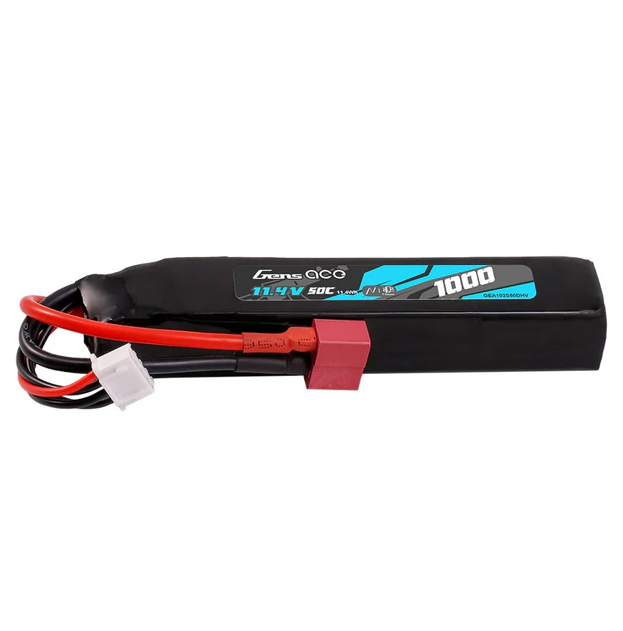 HV 11.4V 1000mAh, 50C Li-Pol Battery T-Dean - Buffer Stick