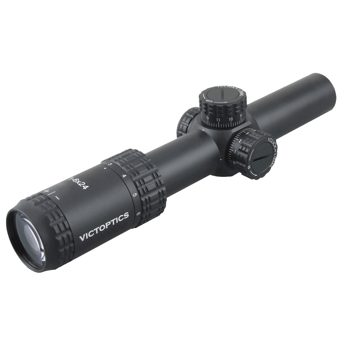 VictOptics LPVO Riflescope S6 1–6x24 plus One-Piece Mount - Black