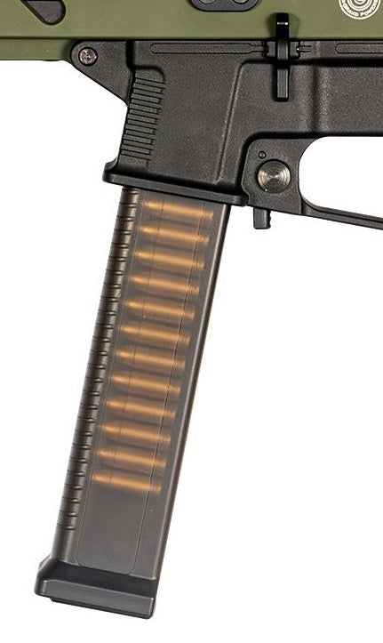 Delta Armory GP STRIBOG S10A3 Mid-Cap Magazine, 120 BBs - Transparent