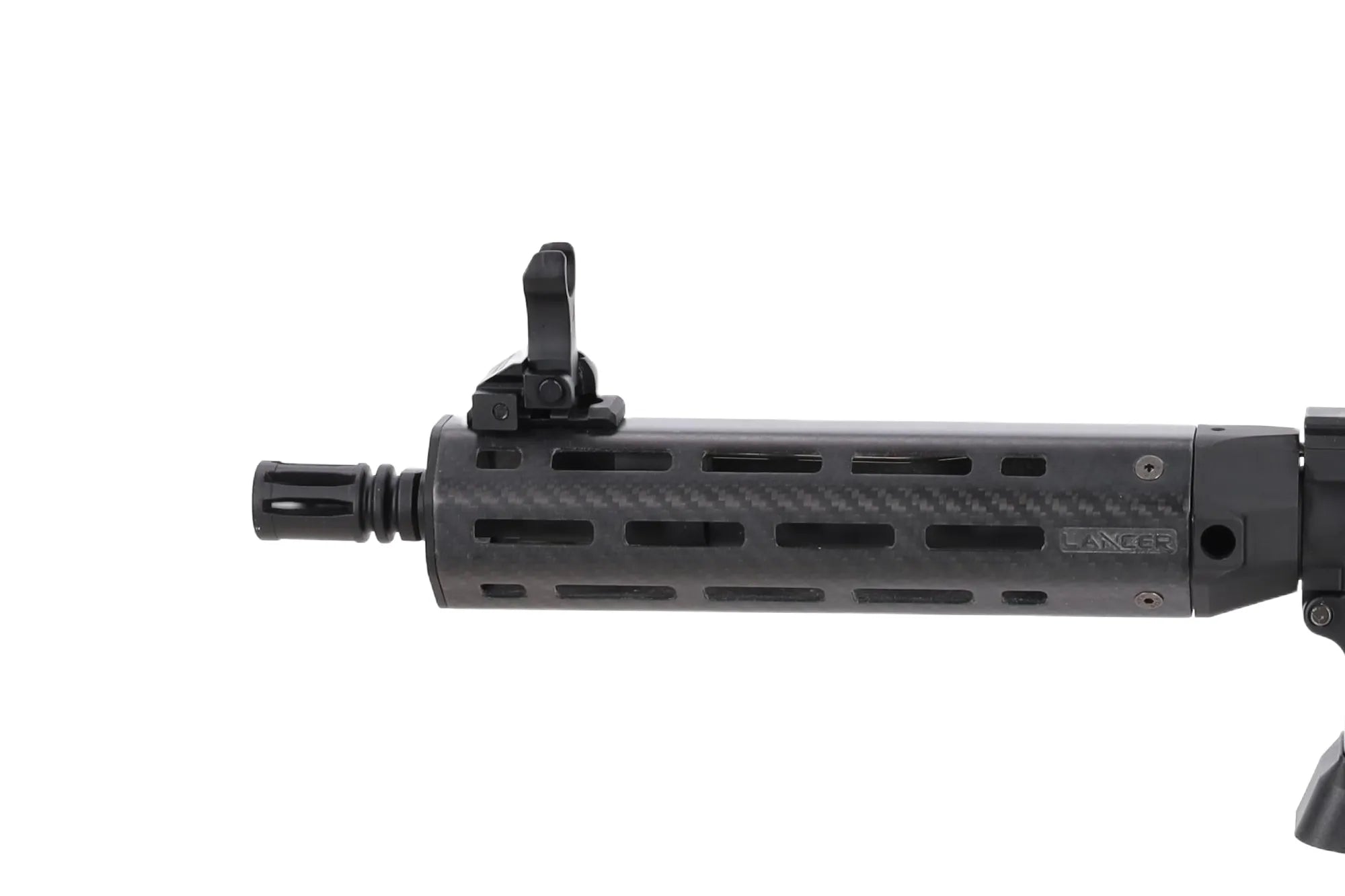 King Arms x Lancer Systems airsoft Carbine L15 LCH7 8" Real Carbon Black-6