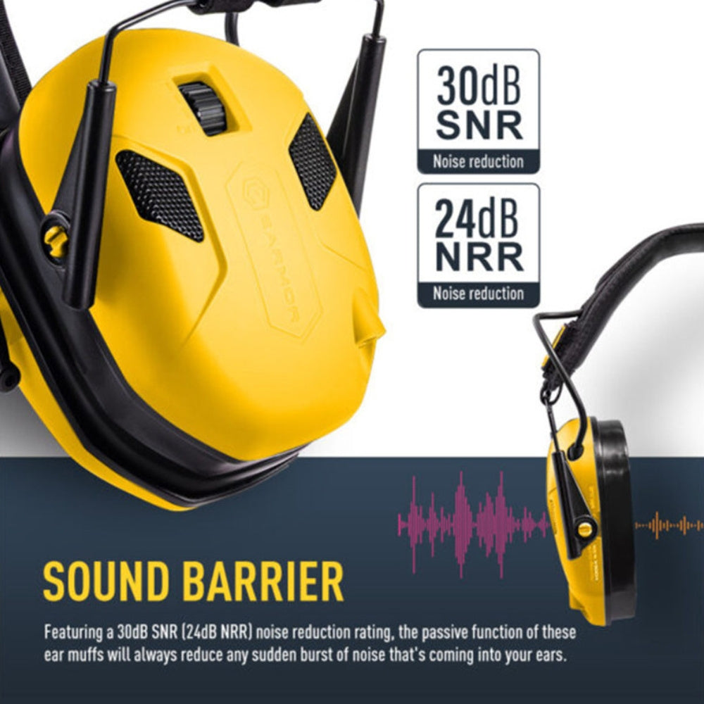 EARMOR M300X Electronic Hearing Protector - Black