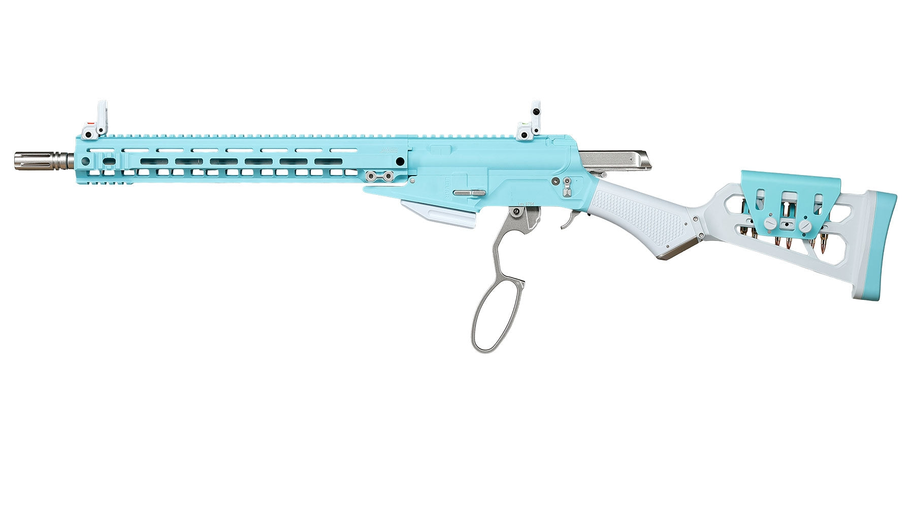 LevAR 15" GNB Airsoft Rifle - Blue / White