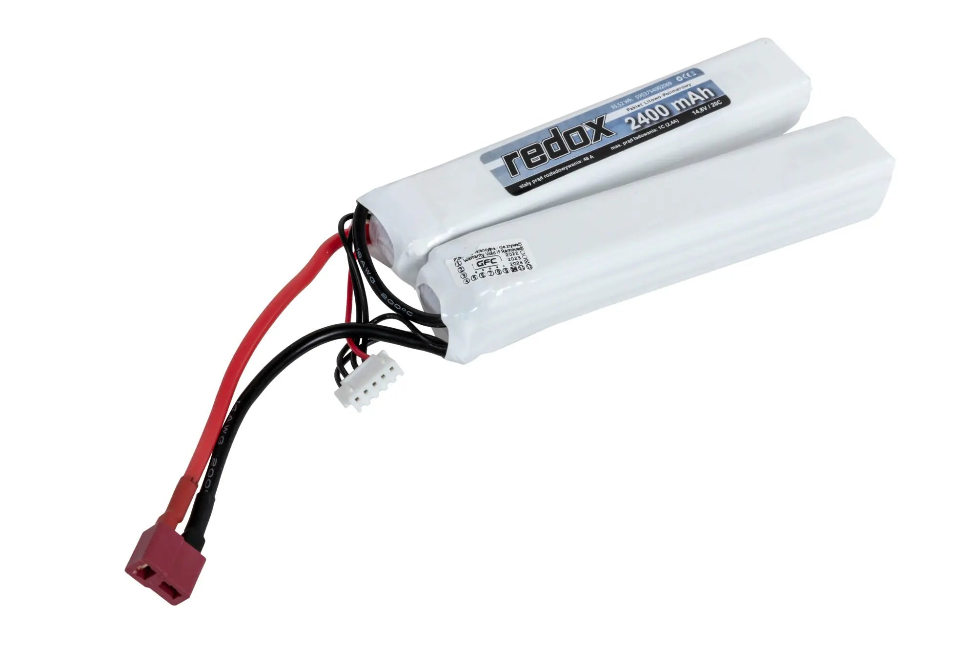 Redox 2400 mAh 14.8 V 20C LiPo battery (2+2) Dean