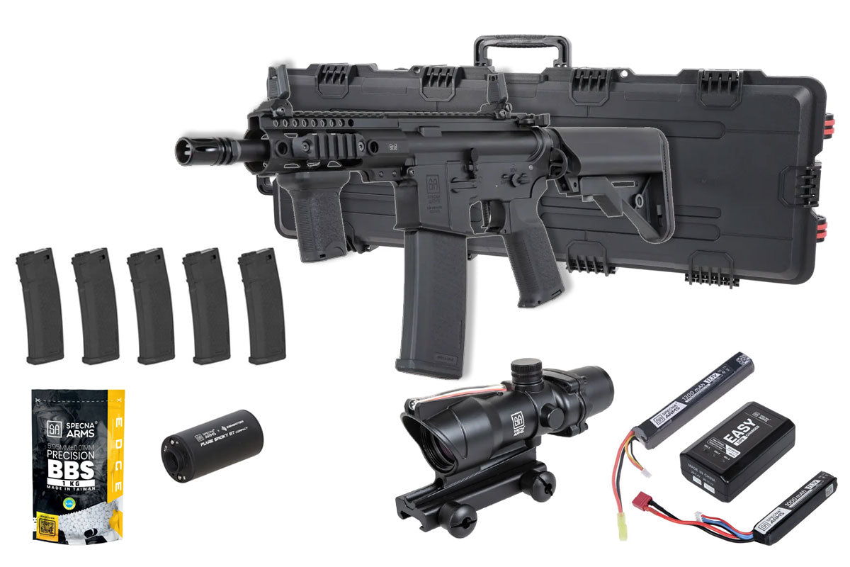 Specna Arms SA-P21 Prime Premium Airsoft Bundle - Rifle, Optic, Batteries, Magazines and Case