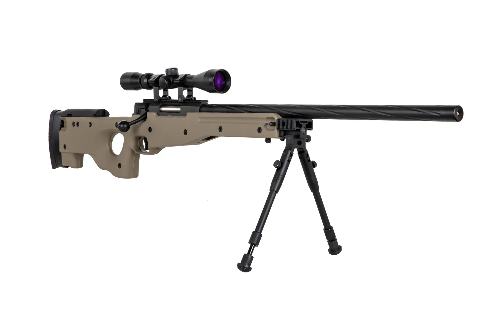 560 FPS sniper rifle SA-S11 scope + bipod Tan
