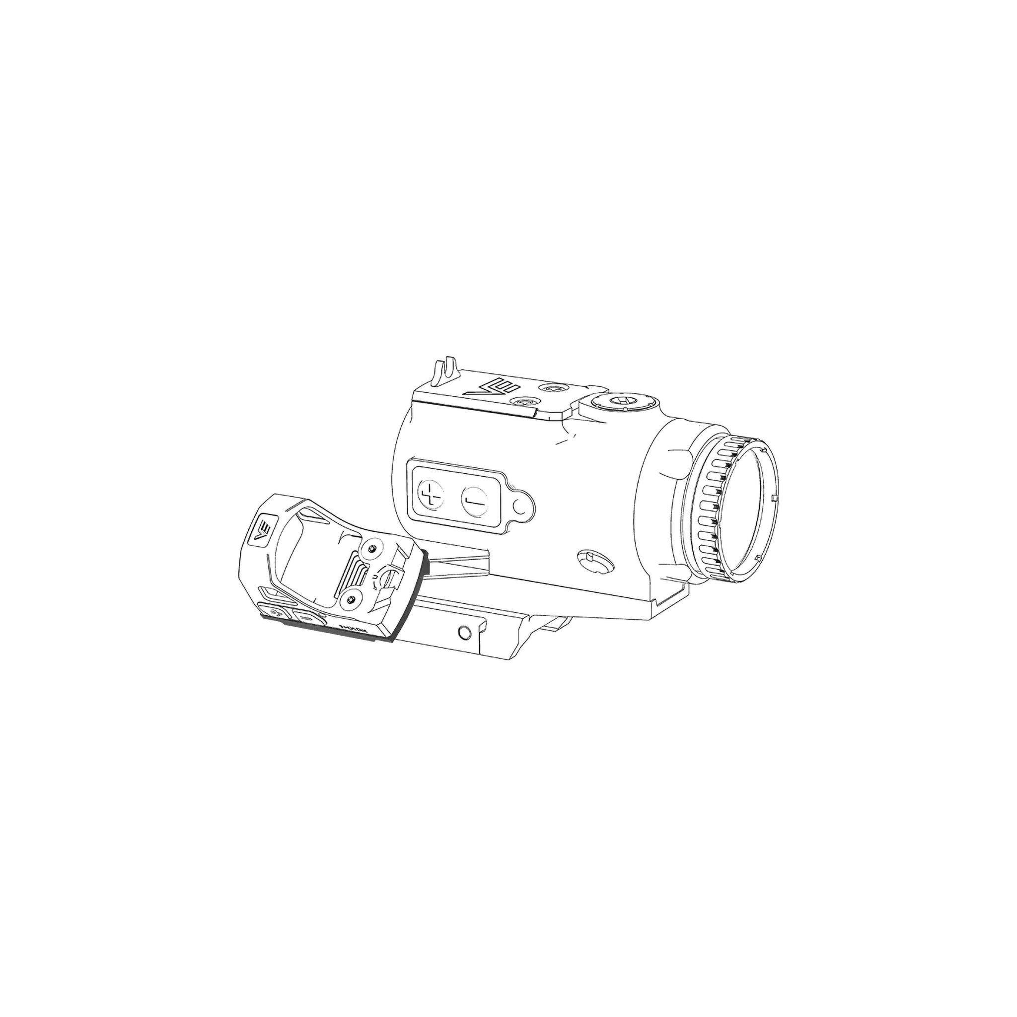 VO SCPSM-01 MAG(TM) Cantilever 45° Offset Mount – Black