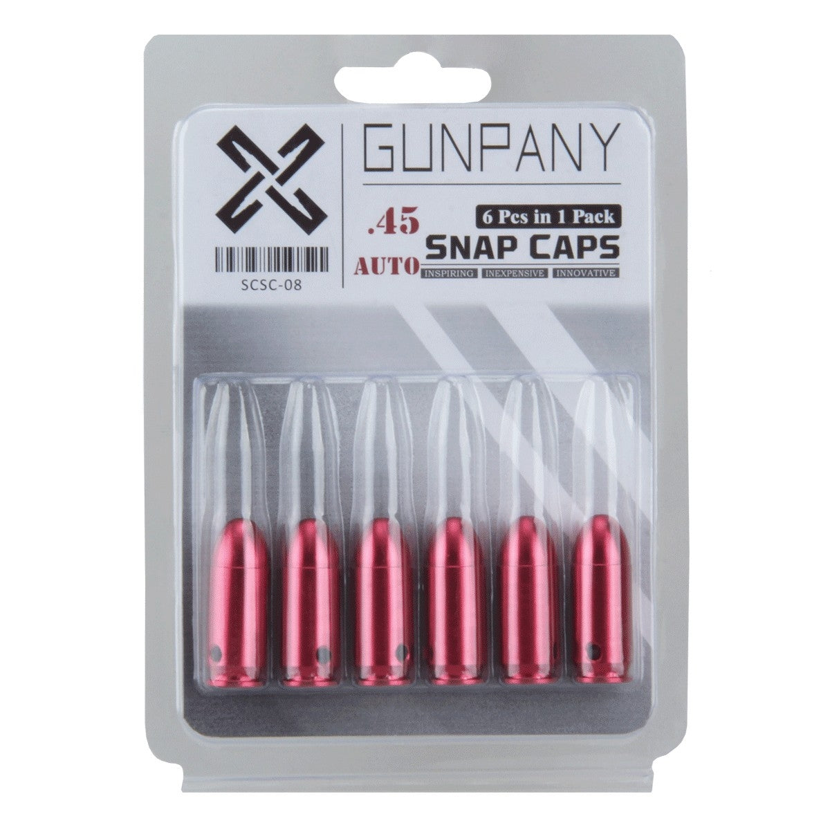 VO SNAP CAP .45 ACP Practice Cartridge, 6 Pieces