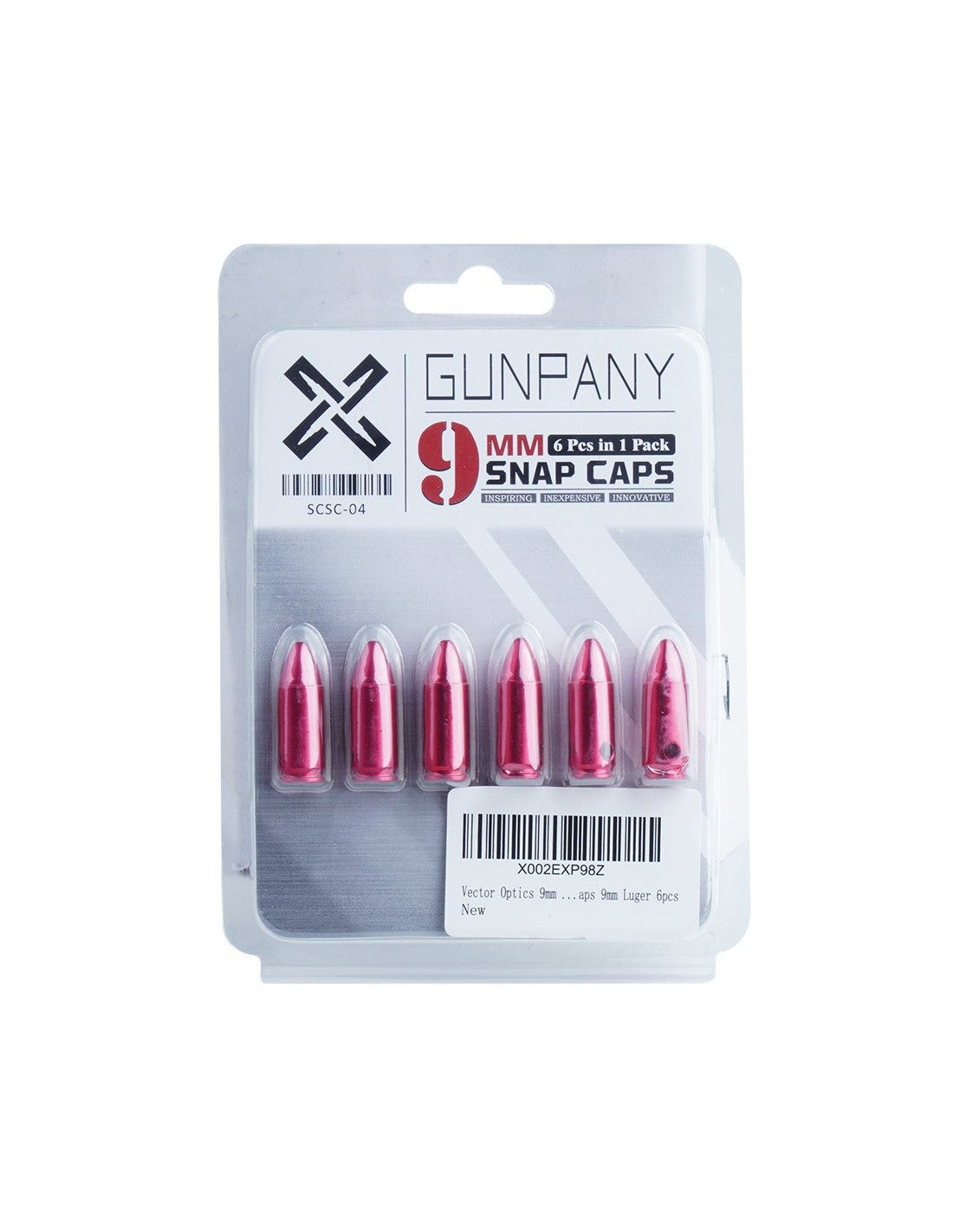 VO SNAP CAP 9×19 mm Practice Cartridge, 6 Pieces